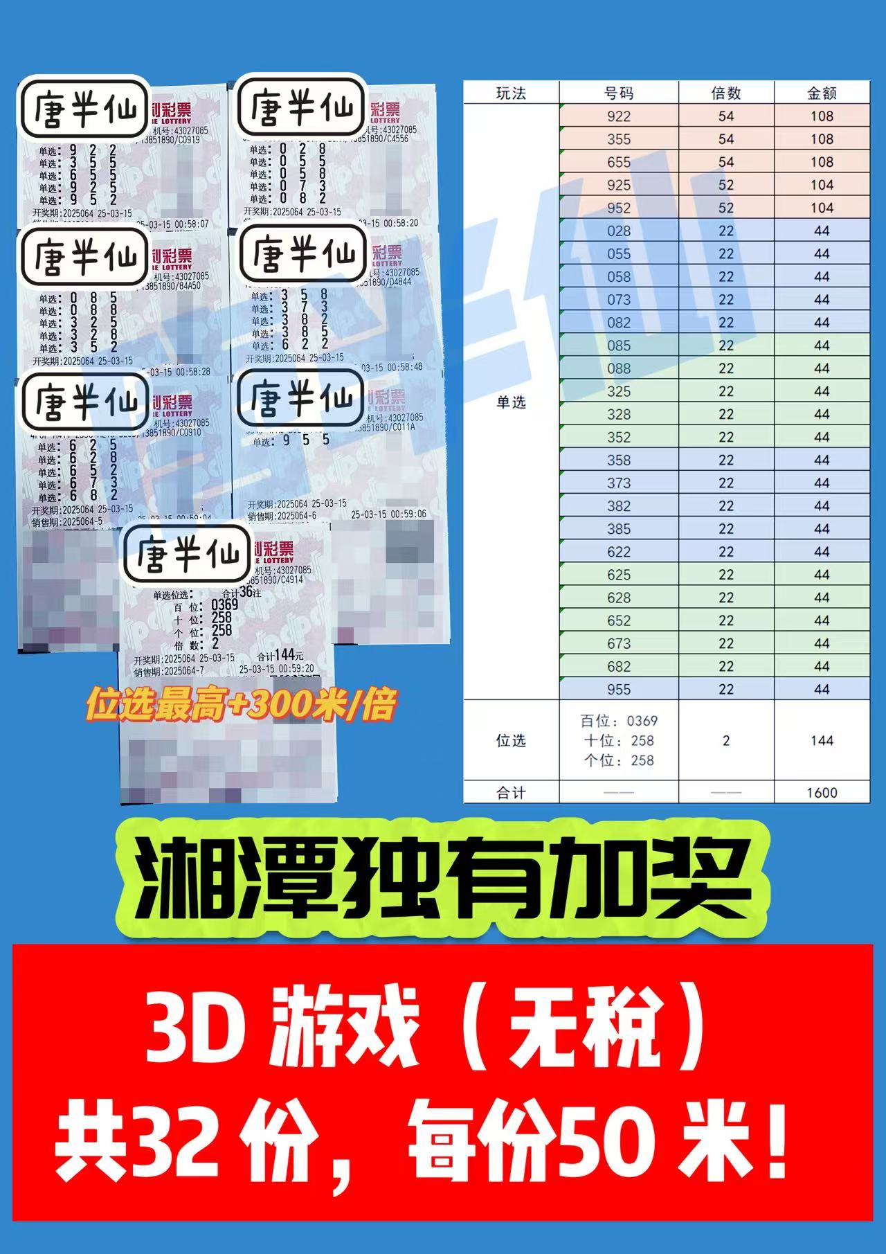 2 03月15日实票分享