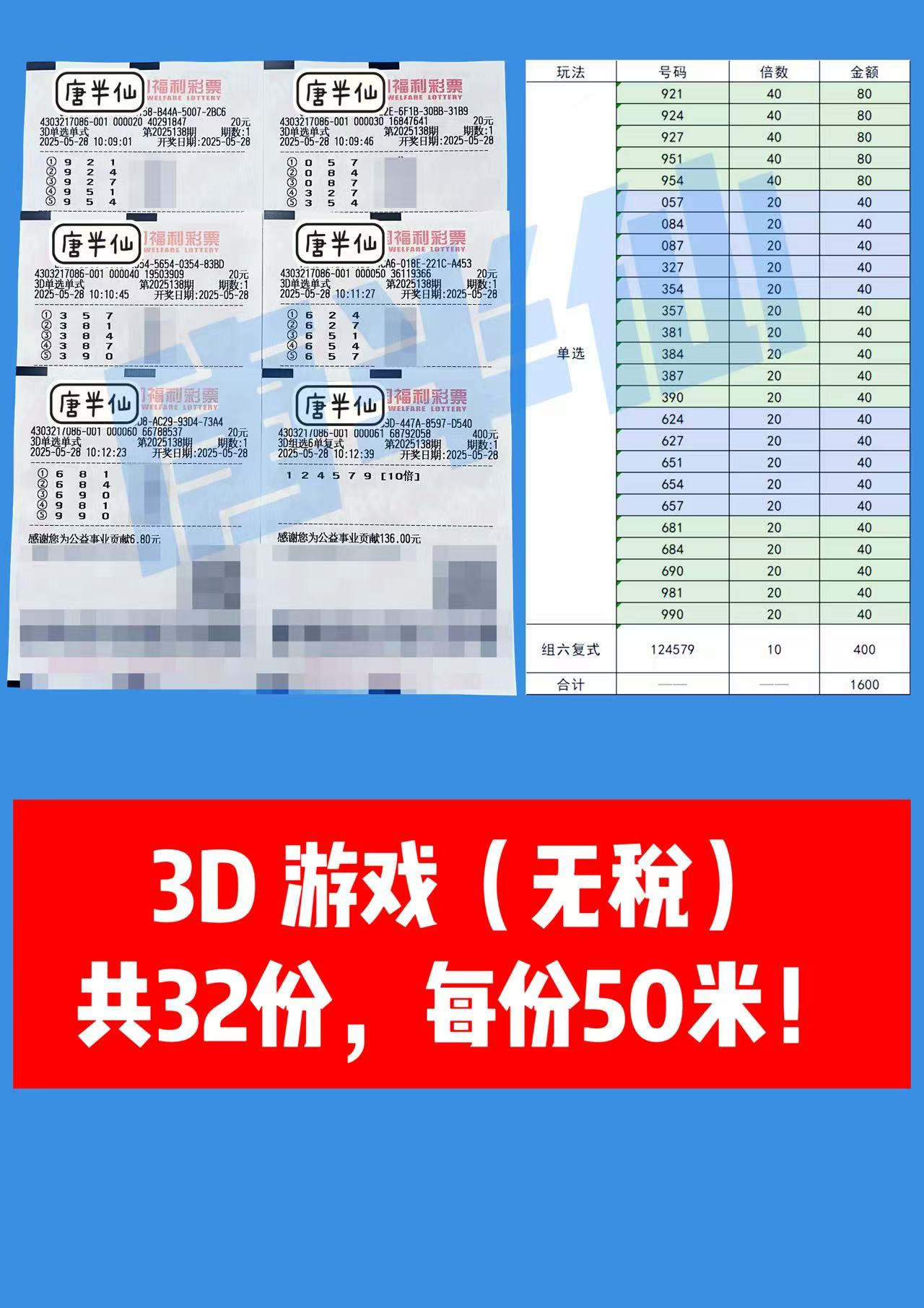 1748399586-3D 05月28日实票分享