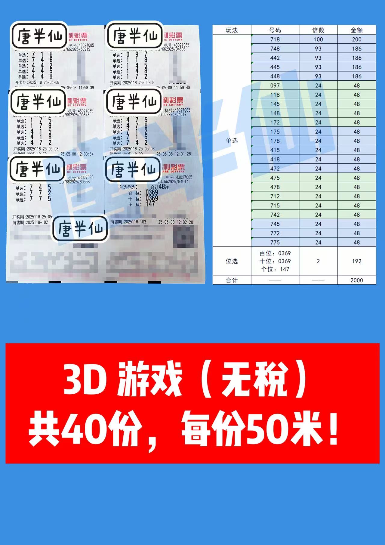 3D-4 05月08日实票分享