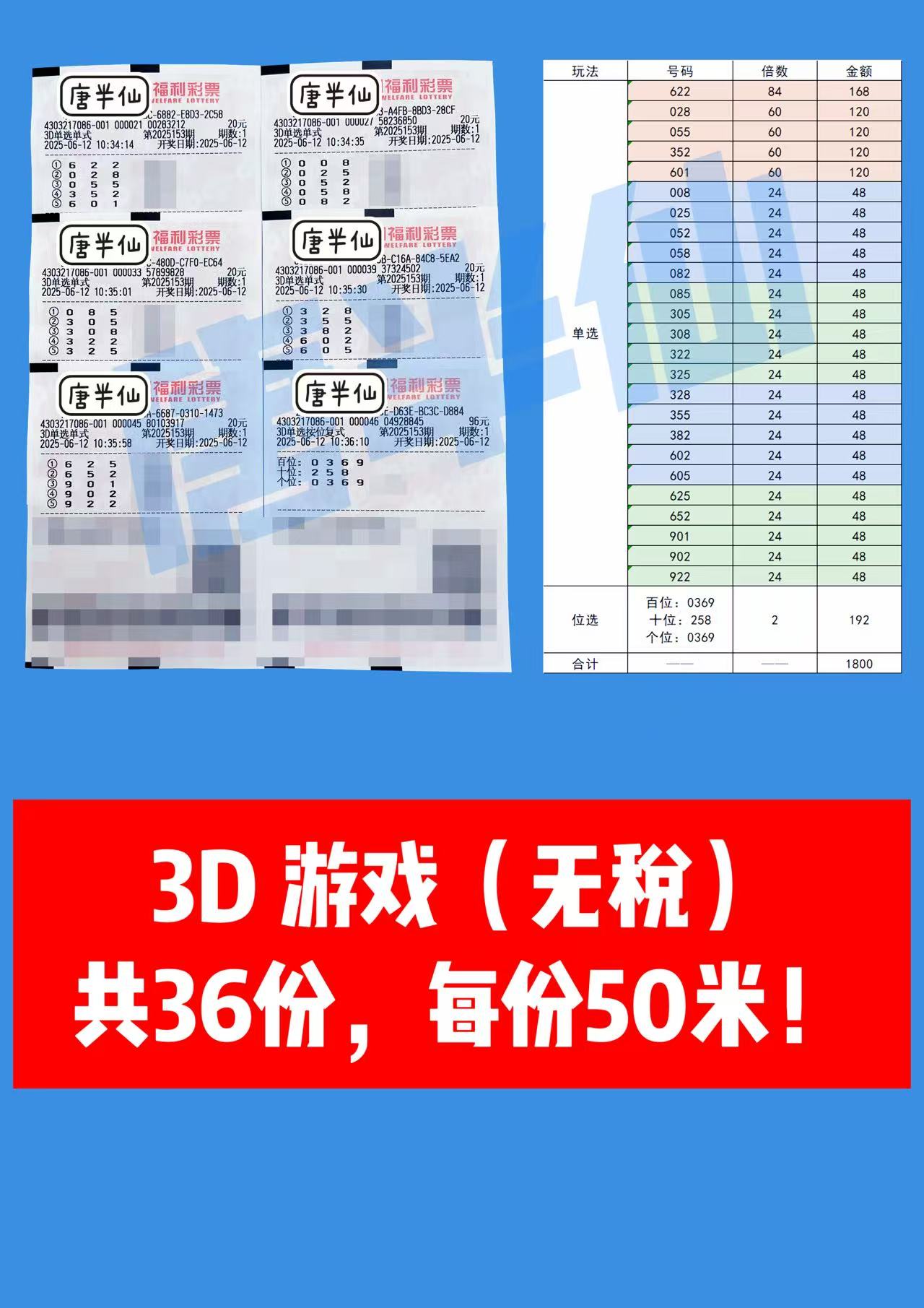 1749697612-3D 06月12日实票分享