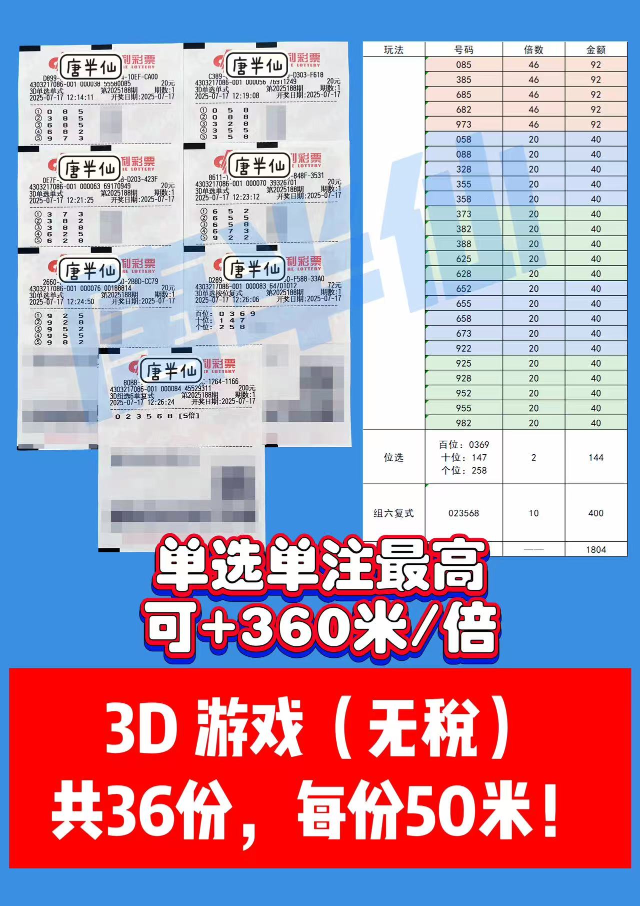 1752728772-3D 07月17日实票分享