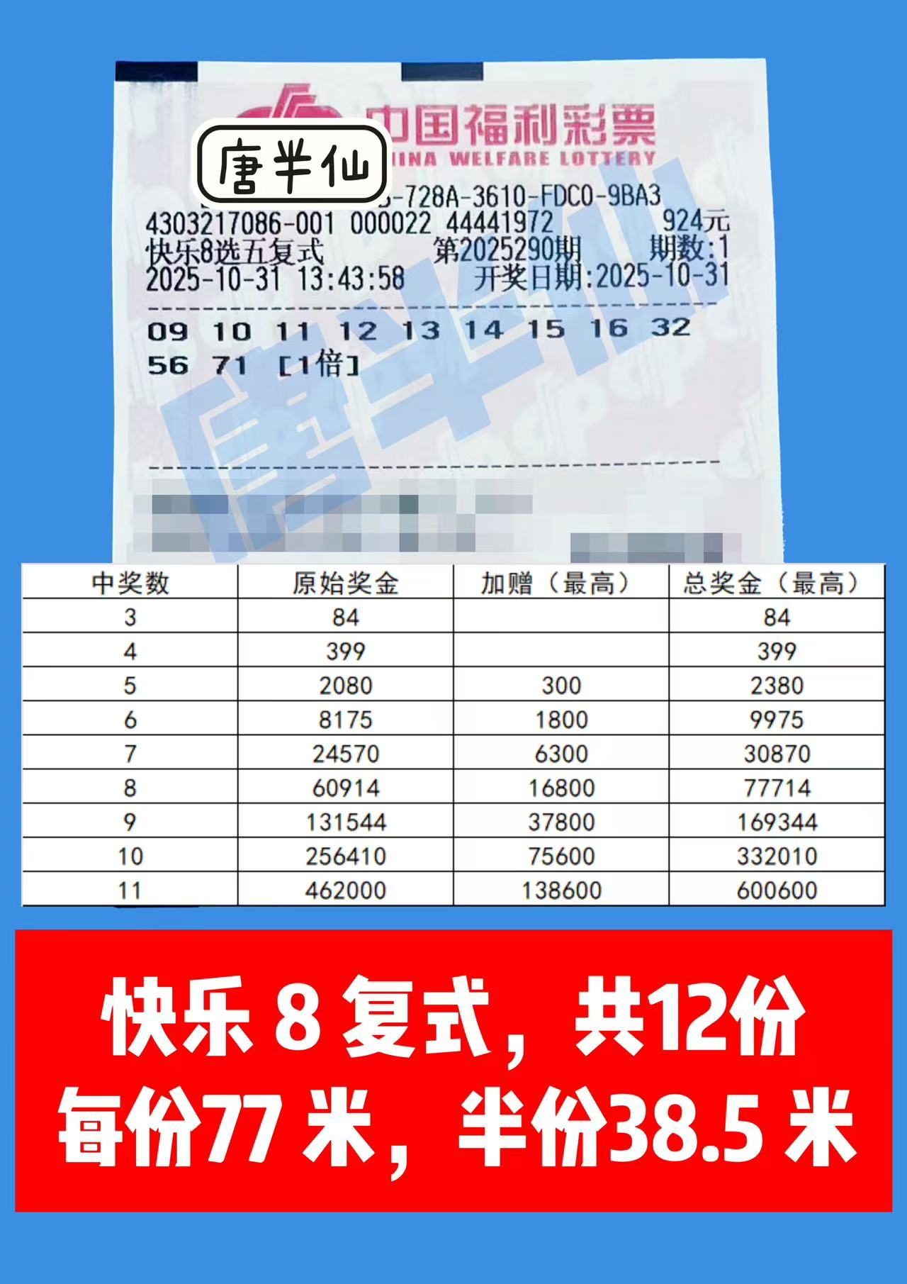 1761898562-复式 10月31日实票分享