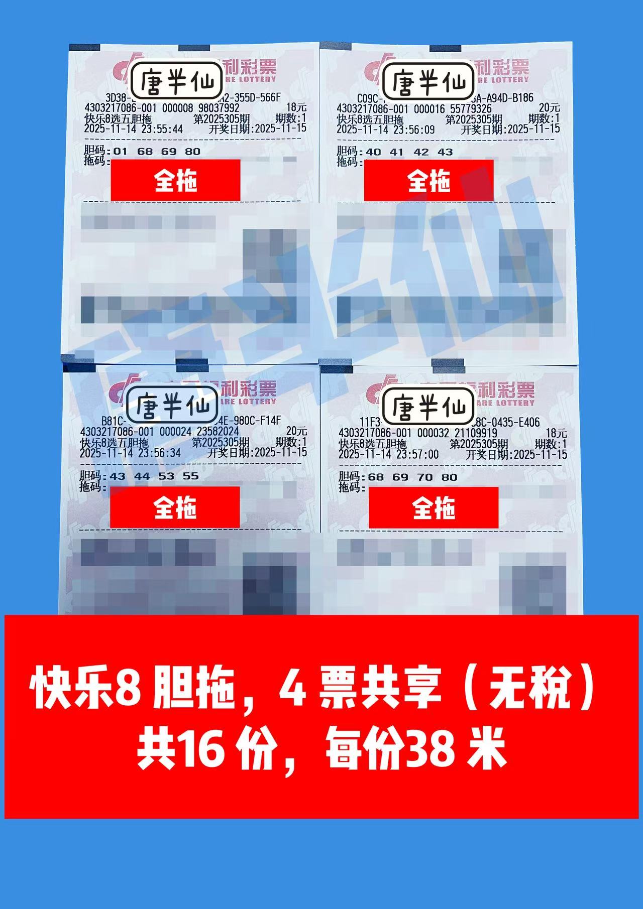 1763138067-胆拖 11月15日实票分享