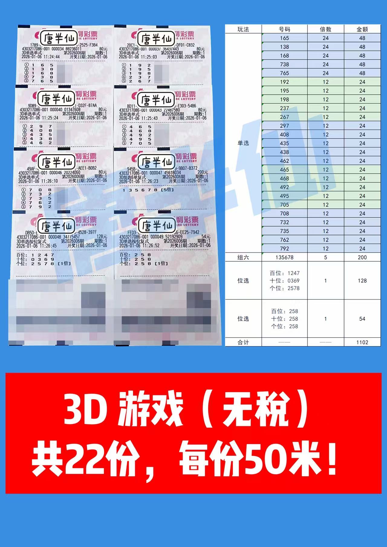 1767671591-3D 1月06日实票分享